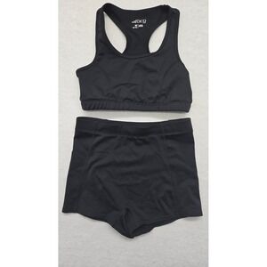 BCG‎ Black Sports Bra and Shorts Set Medium Athletic Workout Activewear